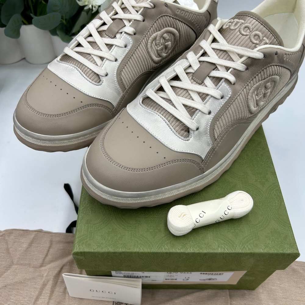 Men’s Gucci Mac 80 Dune Color Way low top sneakers size 13 made in Italy - Picture 11 of 11